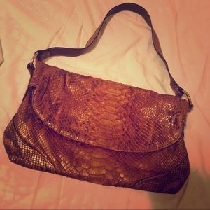 CONDOTTI- Made in Italy snakeskin shoulder bag